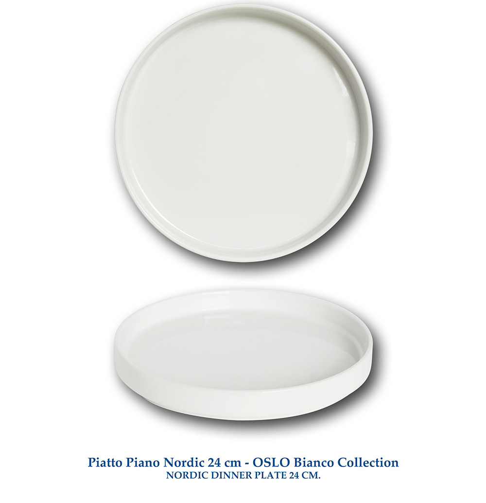 02 Piatto Piano Nordic 24 cm OSLO Collection